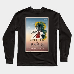 Grandes fetes de Paris,1934 ,Travel Poster Long Sleeve T-Shirt